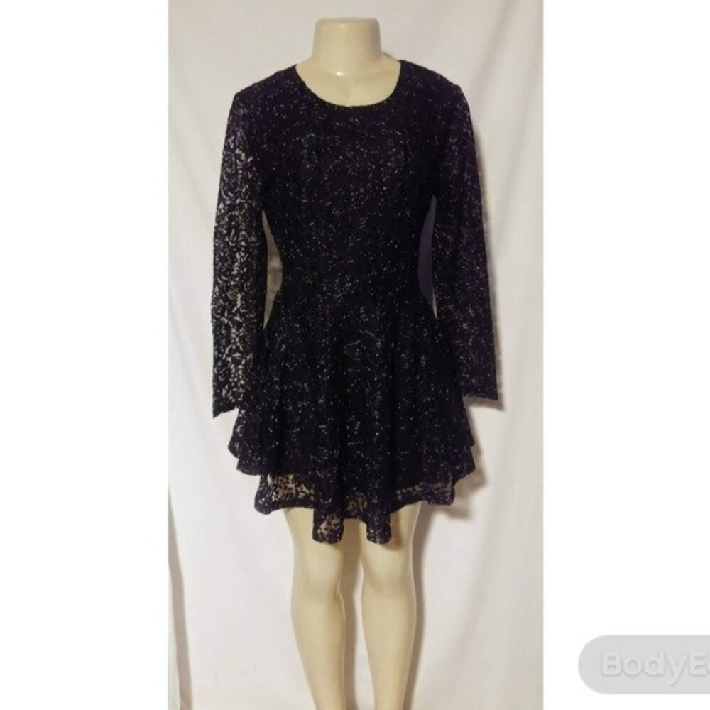 Fit And Flare Black Dress L
